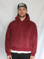 Blank Boxy Hoodie - Washed Red